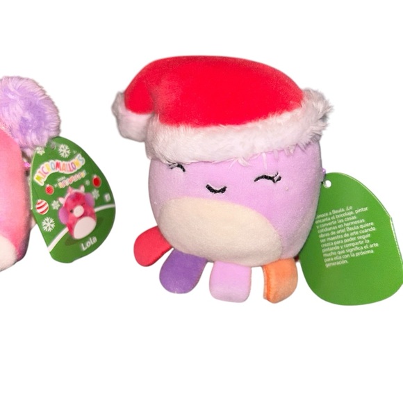 Perfectly Pink Holiday Micromallows Set Beula the Octopus Lola the Unicorn - Picture 5 of 9